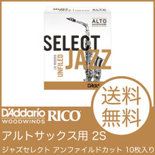 D'Addario Woodwinds/RICO LRICJZSUAS2S ジャズセレクト アルトサックスリード［2S］（アンファイルドカット） 画像